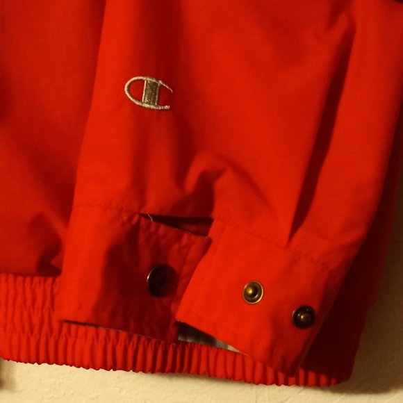 Vintage America West Airlines Full Zip Windbreaker Bold Red & Gray EUC Men's XL - Picture 7 of 13